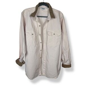 Five Brother USA Canvas Work Shirt Mens Size Large Workwear Utility Chore‎ VTG